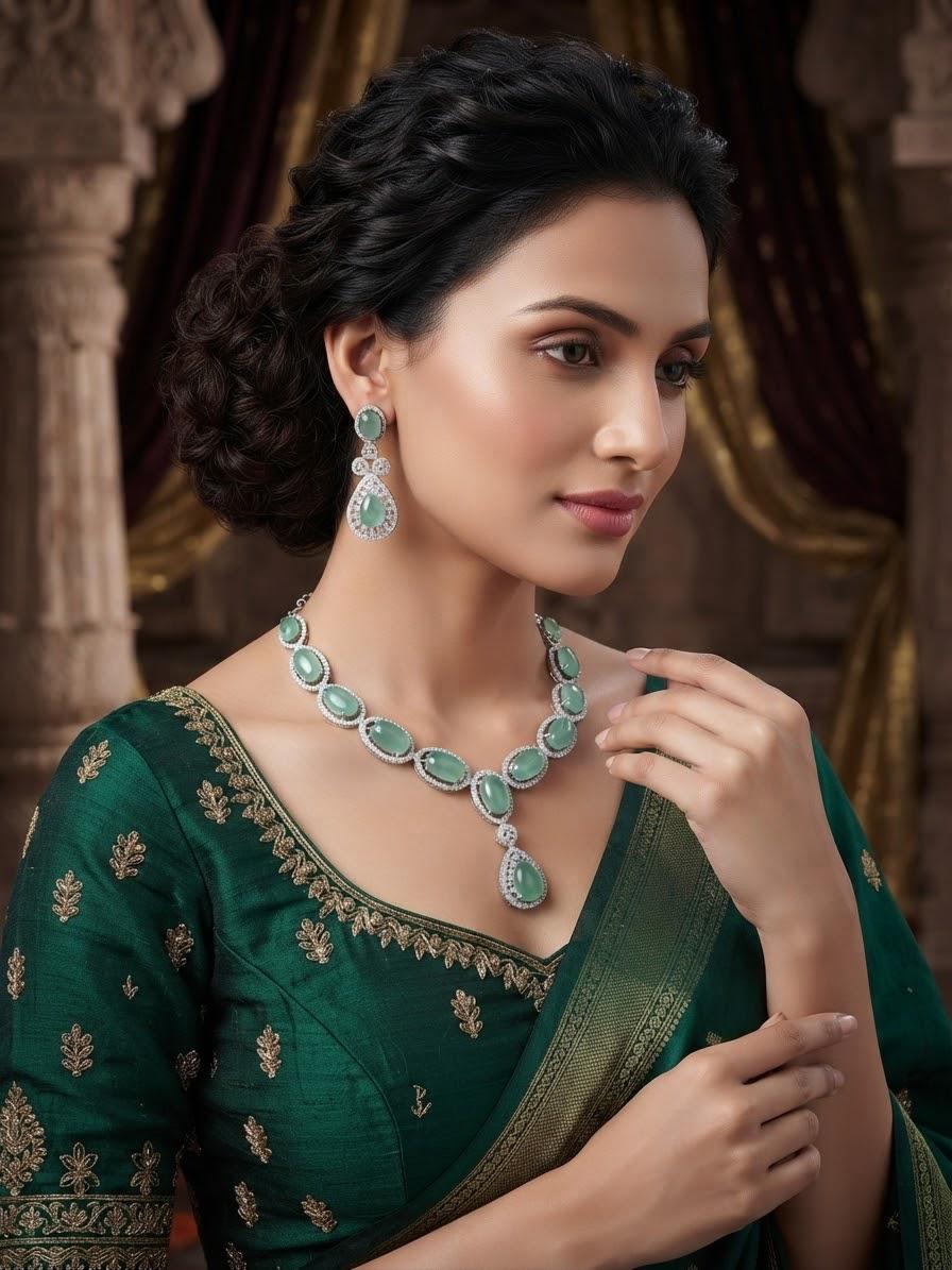 Necklace sets zircon