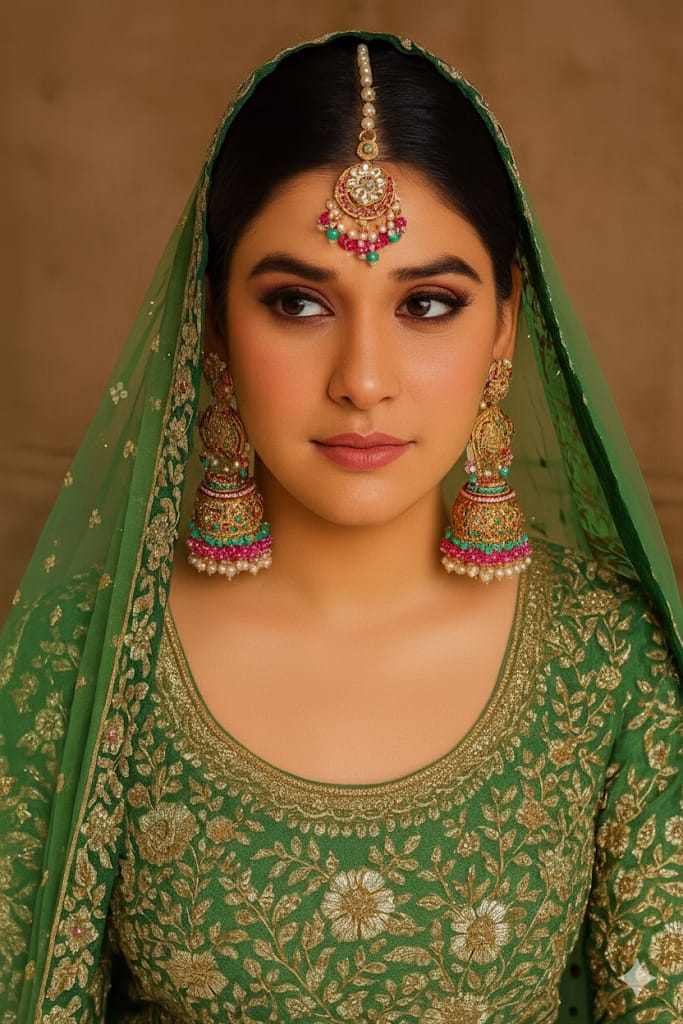 Earrings jhumkas nauratan with saharas