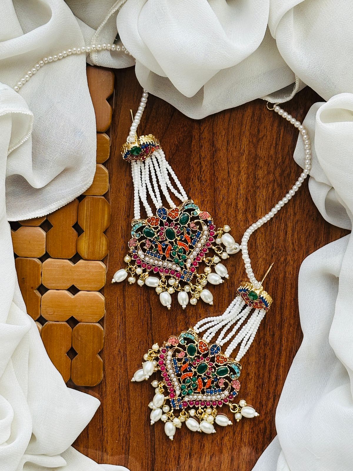 Beautiful 🌸 Hand made Work💫 Nauratan Earrings