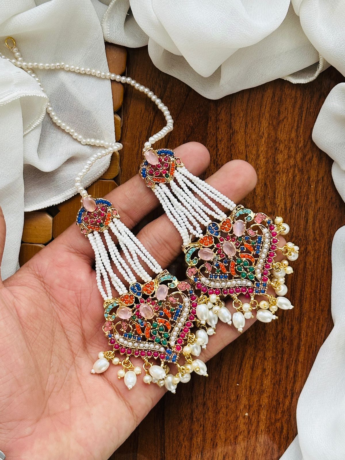 Beautiful 🌸 Hand made Work💫 Nauratan Earrings