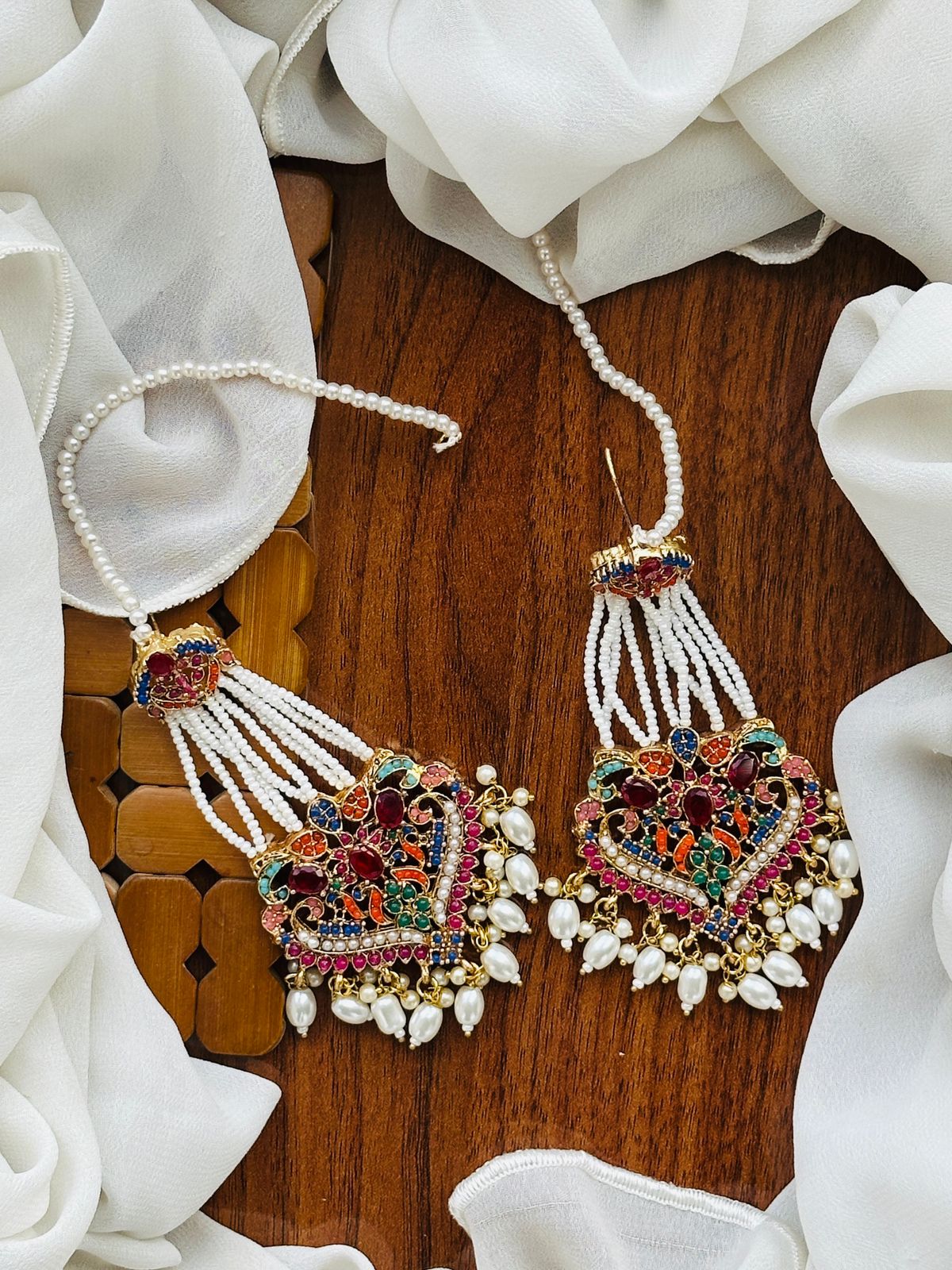 Beautiful 🌸 Hand made Work💫 Nauratan Earrings