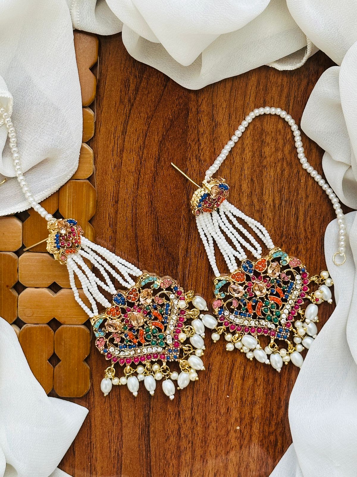 Beautiful 🌸 Hand made Work💫 Nauratan Earrings