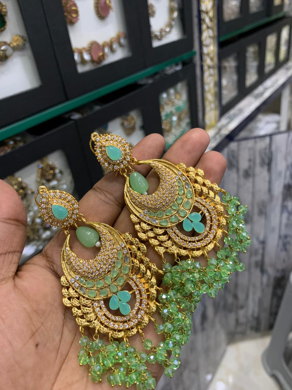 New Arrival Handmade Casting Zircon Designer Earings