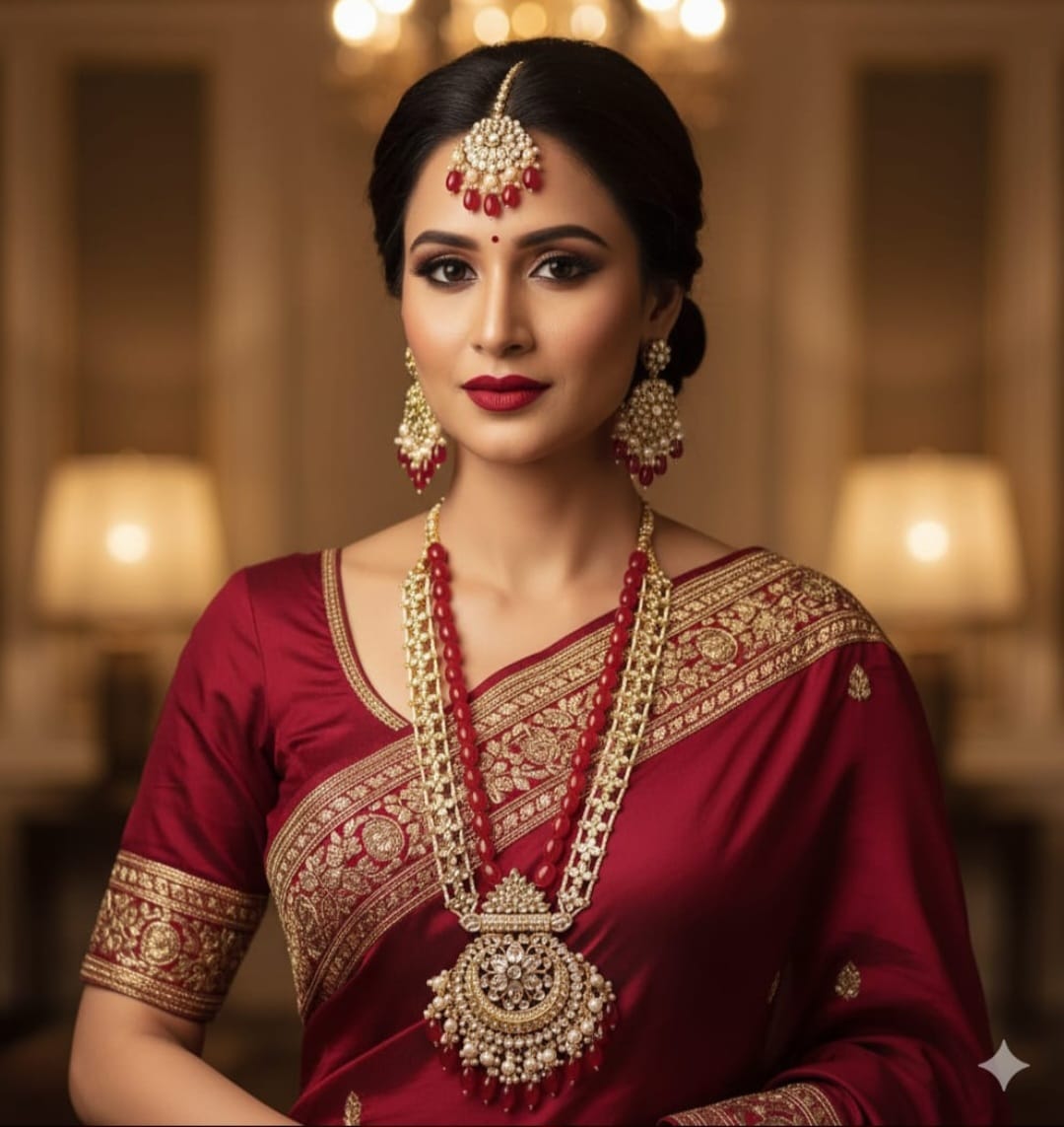 Dabbi Kundan Mala sets Earings with tikka