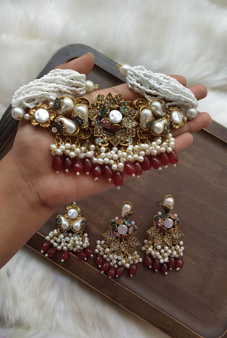 *Handmade turkish with mother pearl chokkar set