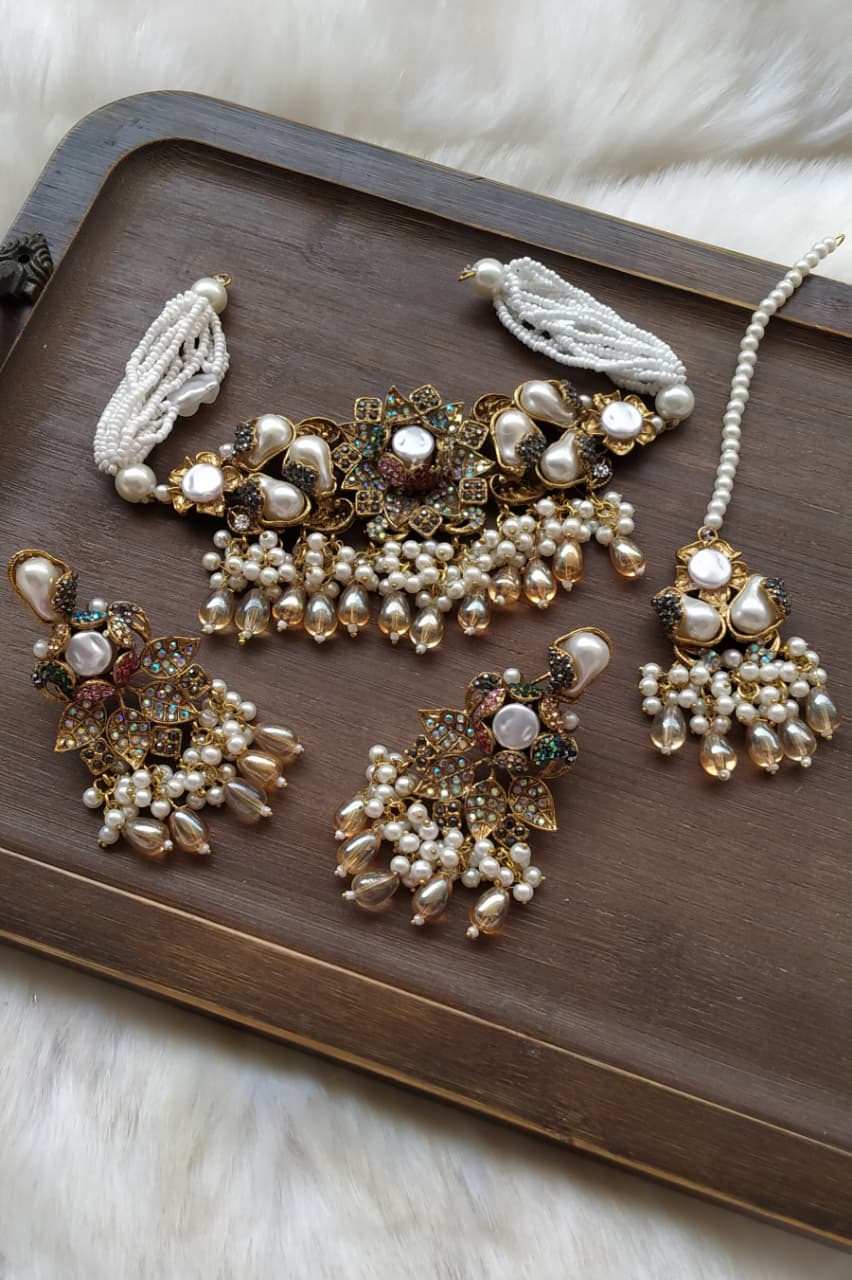 *Handmade turkish with mother pearl chokkar set