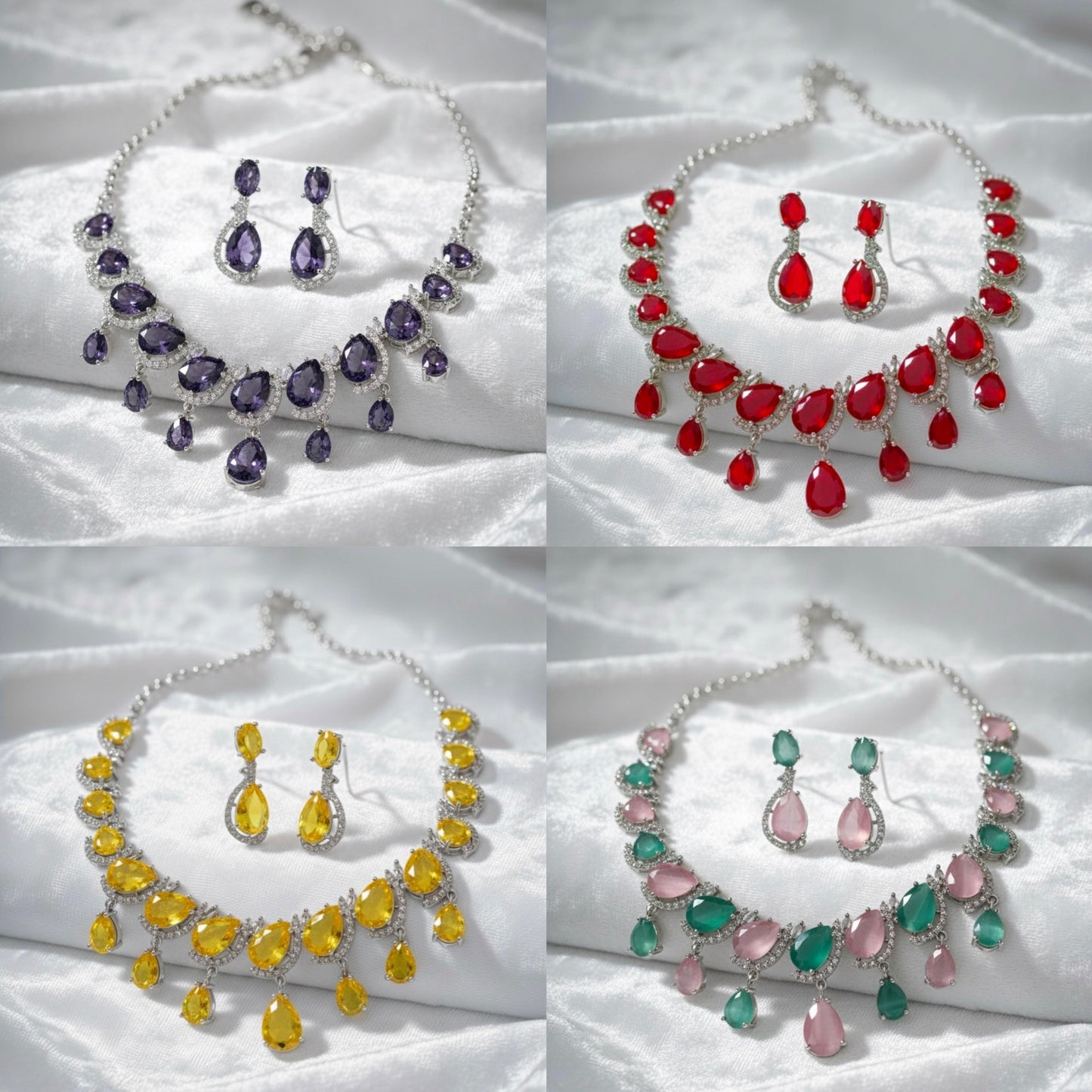 Zircon necklace sets