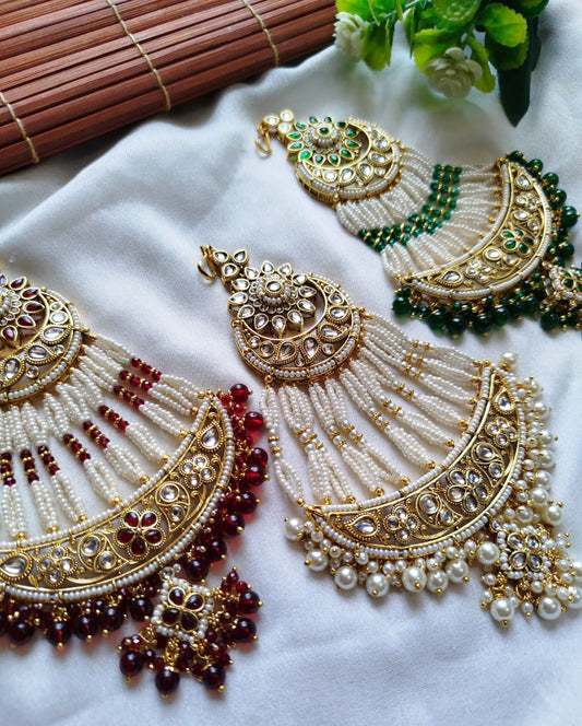 Most Demanding UN-CUT KUNDAN Heavy look Bridal Jhumar