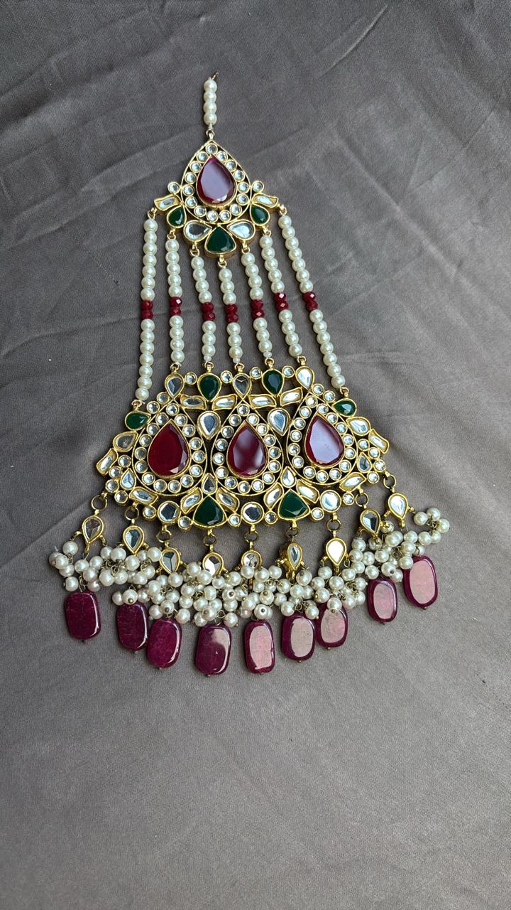 Kundan Gold Plated Real Stone Jhummar