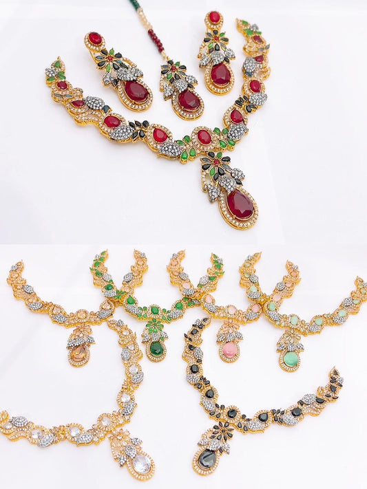 Native made necklace set in real stones fine quality