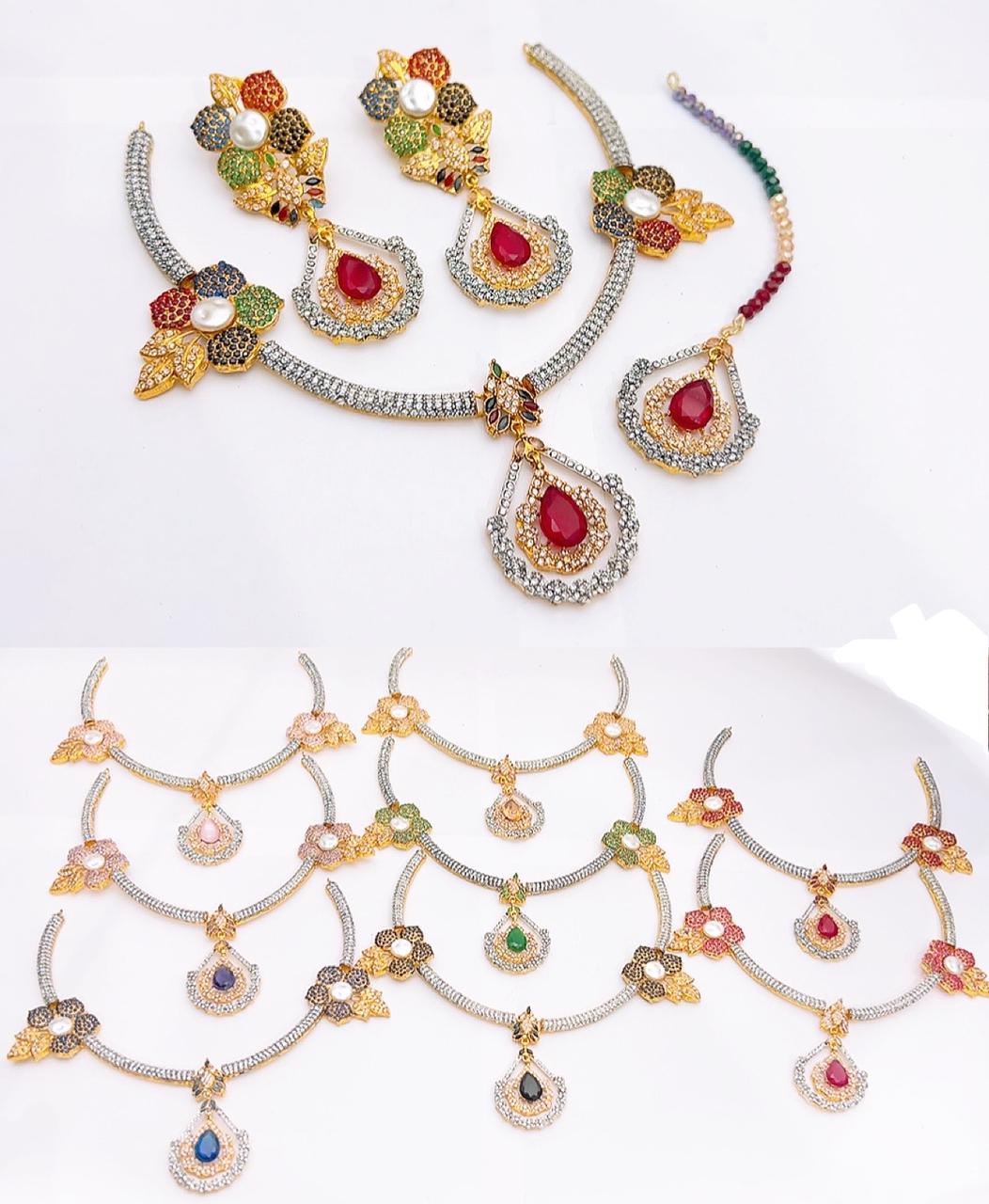 Native made necklace set in real stones fine quality