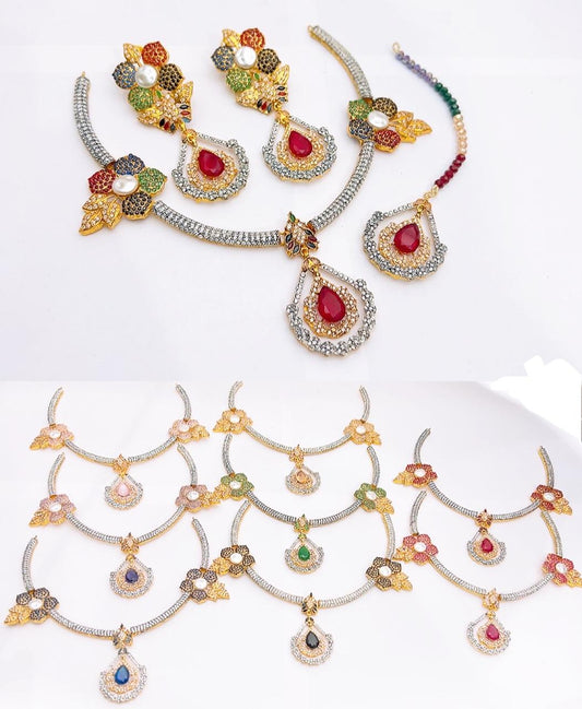 Native made necklace set in real stones fine quality