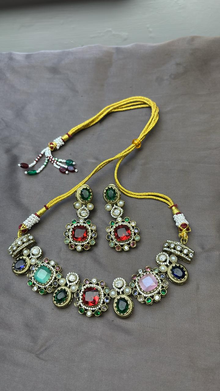 Necklace sets multi coloured