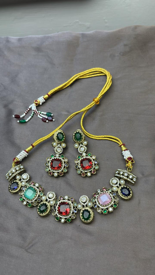 Necklace sets multi coloured