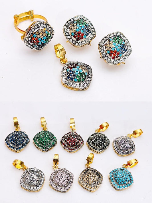 Native made locket set in real stone fine quality