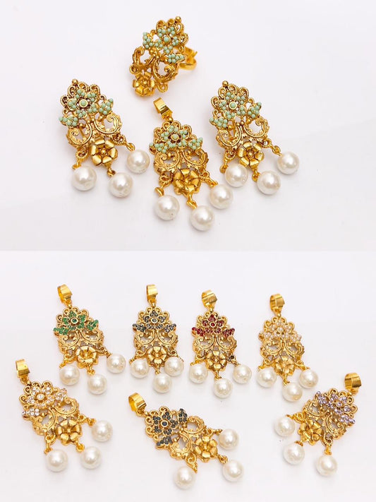 Native made locket set in real stone