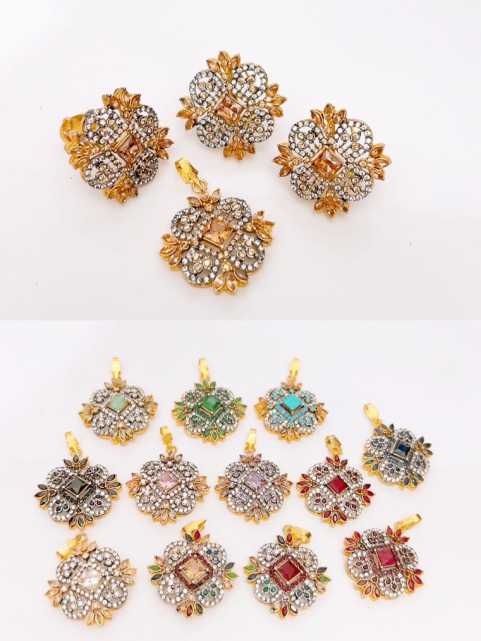 Native made locket set in real stone