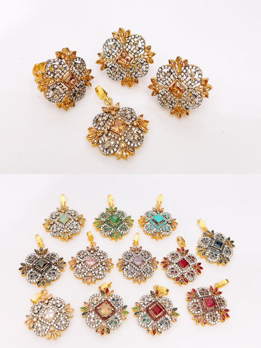 Native made locket set in real stone