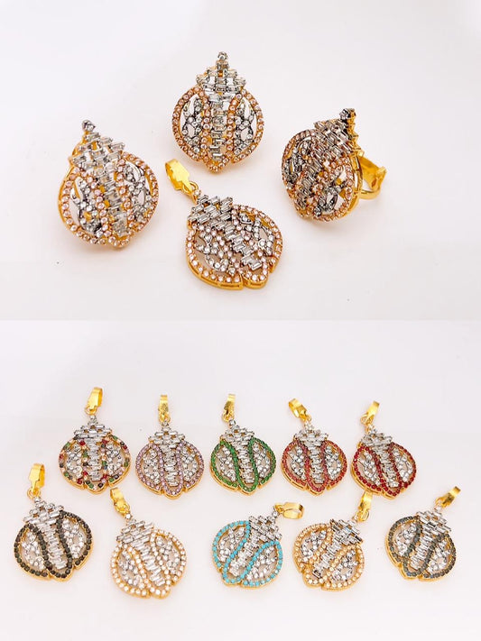 Native made locket set in real fine quality stone