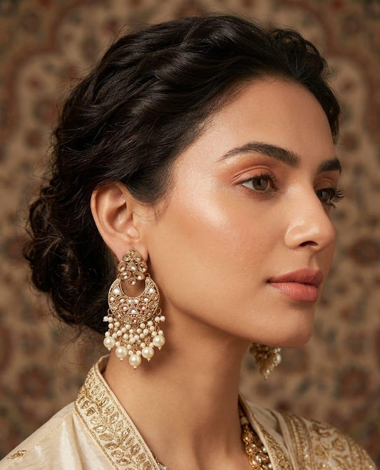 Beautiful Zarqoon stone traditional style  Earrings