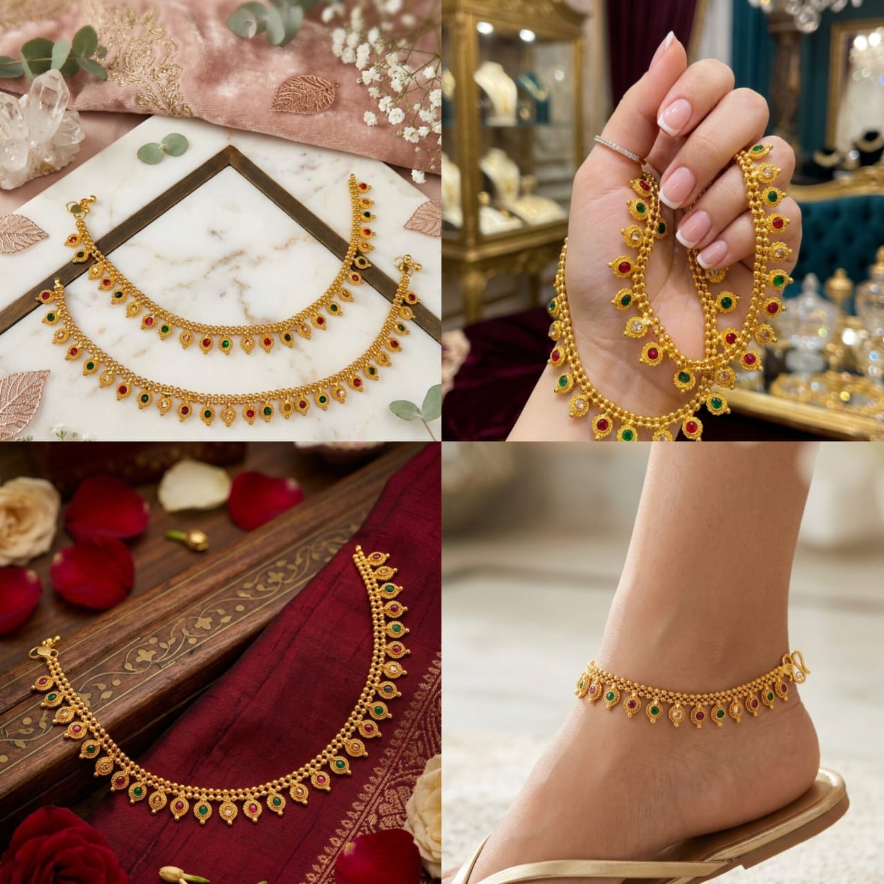 Indian Rajisthani anklet pair