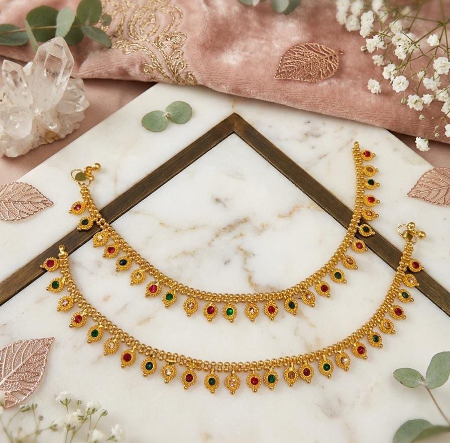 Indian Rajisthani anklet pair