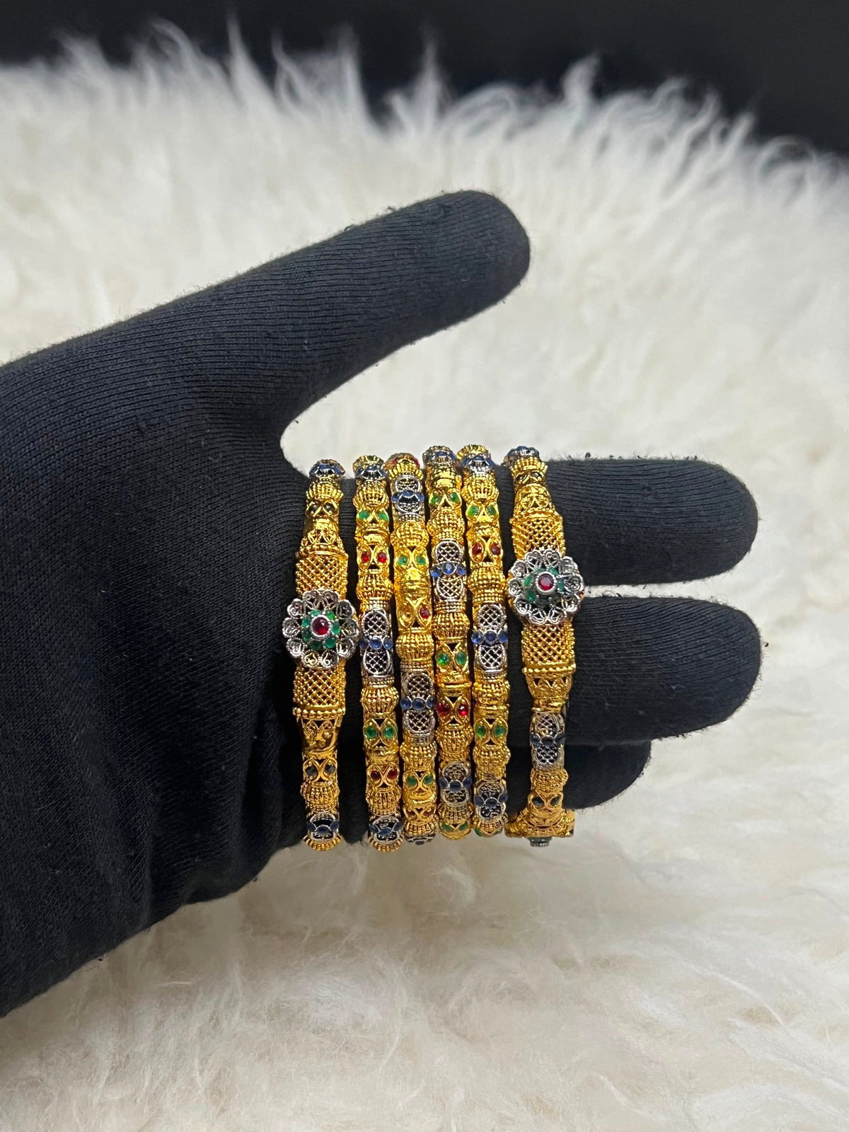 Fine Quality Real Stones Bangles