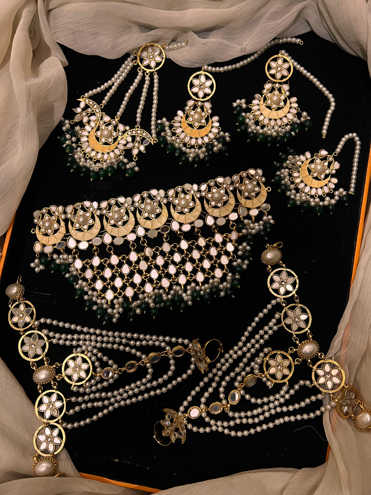 Sheesh kundan bridal sets