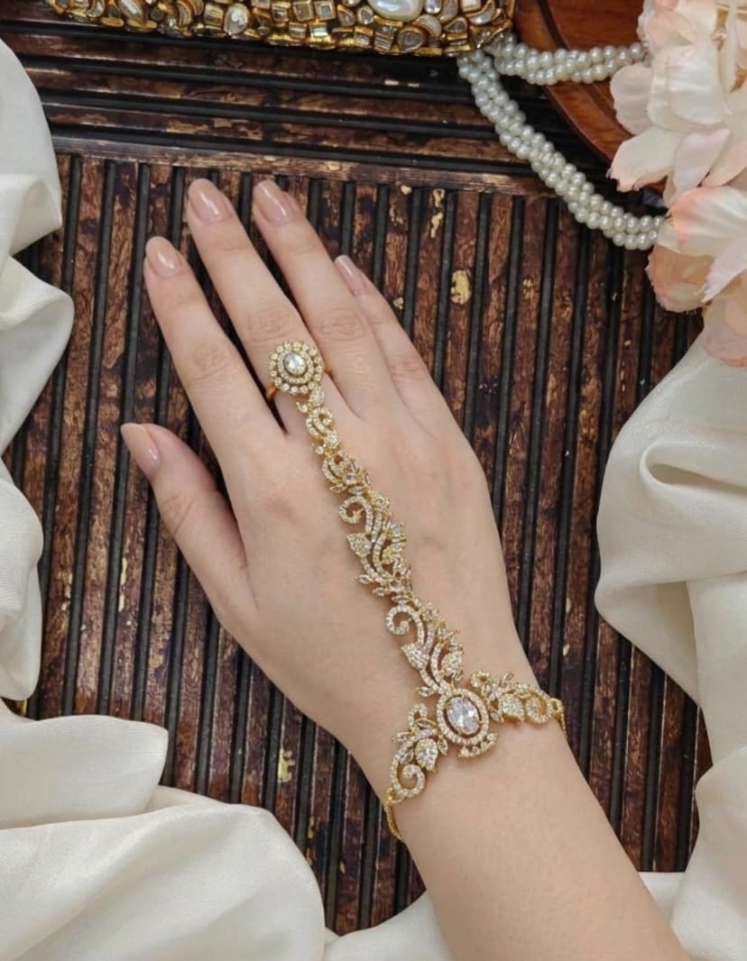 Beautiful Trendi Imported A.D zarcon Anja Bracelet Adjustable chain
