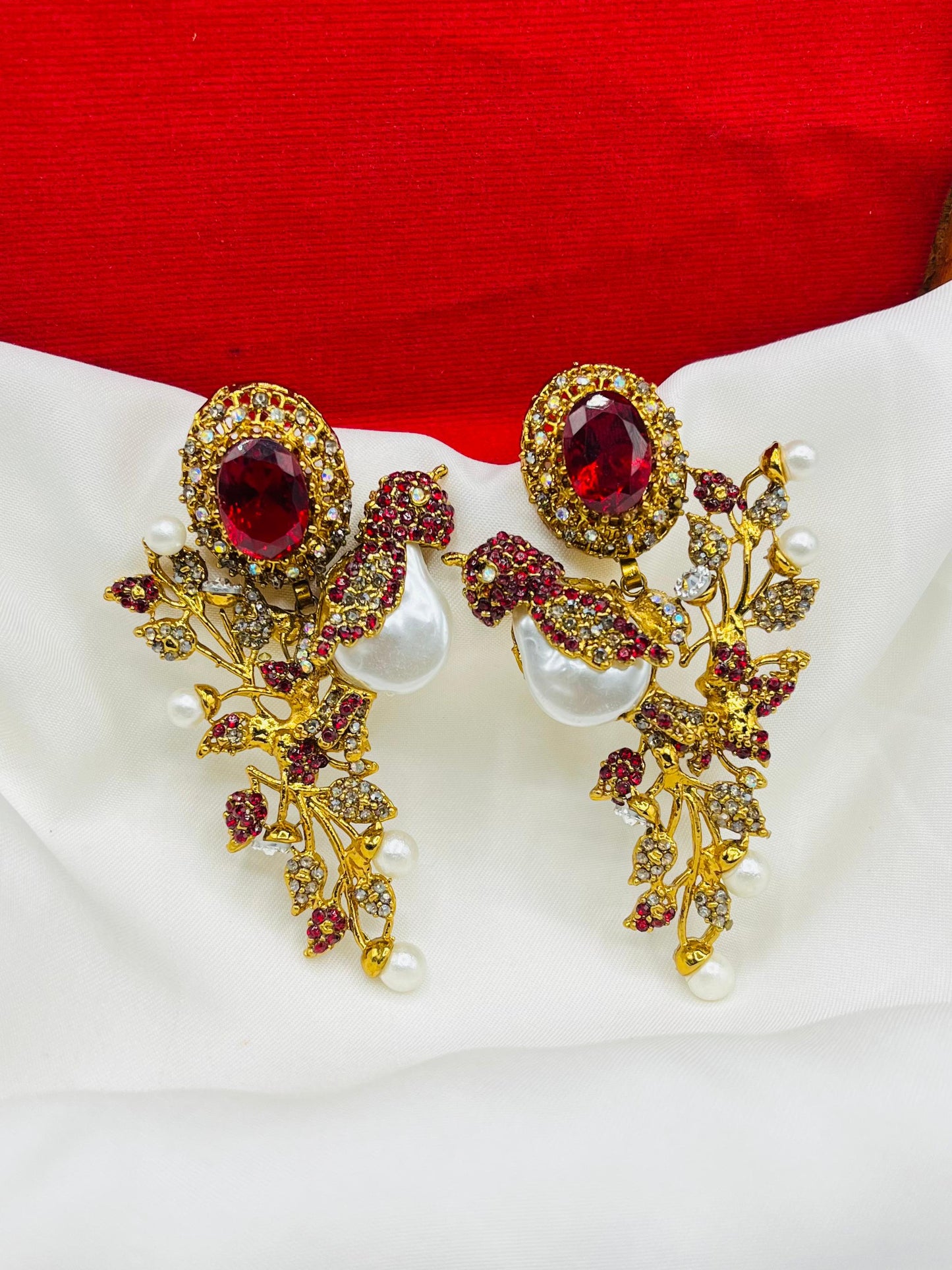 Beautiful Bird Earrings ( Golden & Silver base )