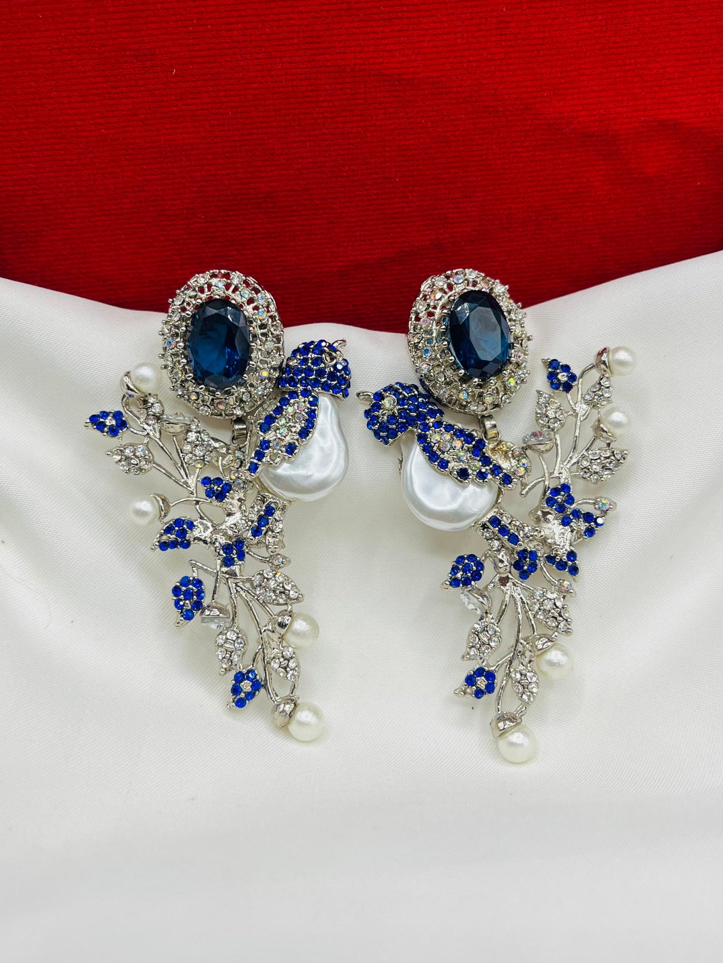 Beautiful Bird Earrings ( Golden & Silver base )