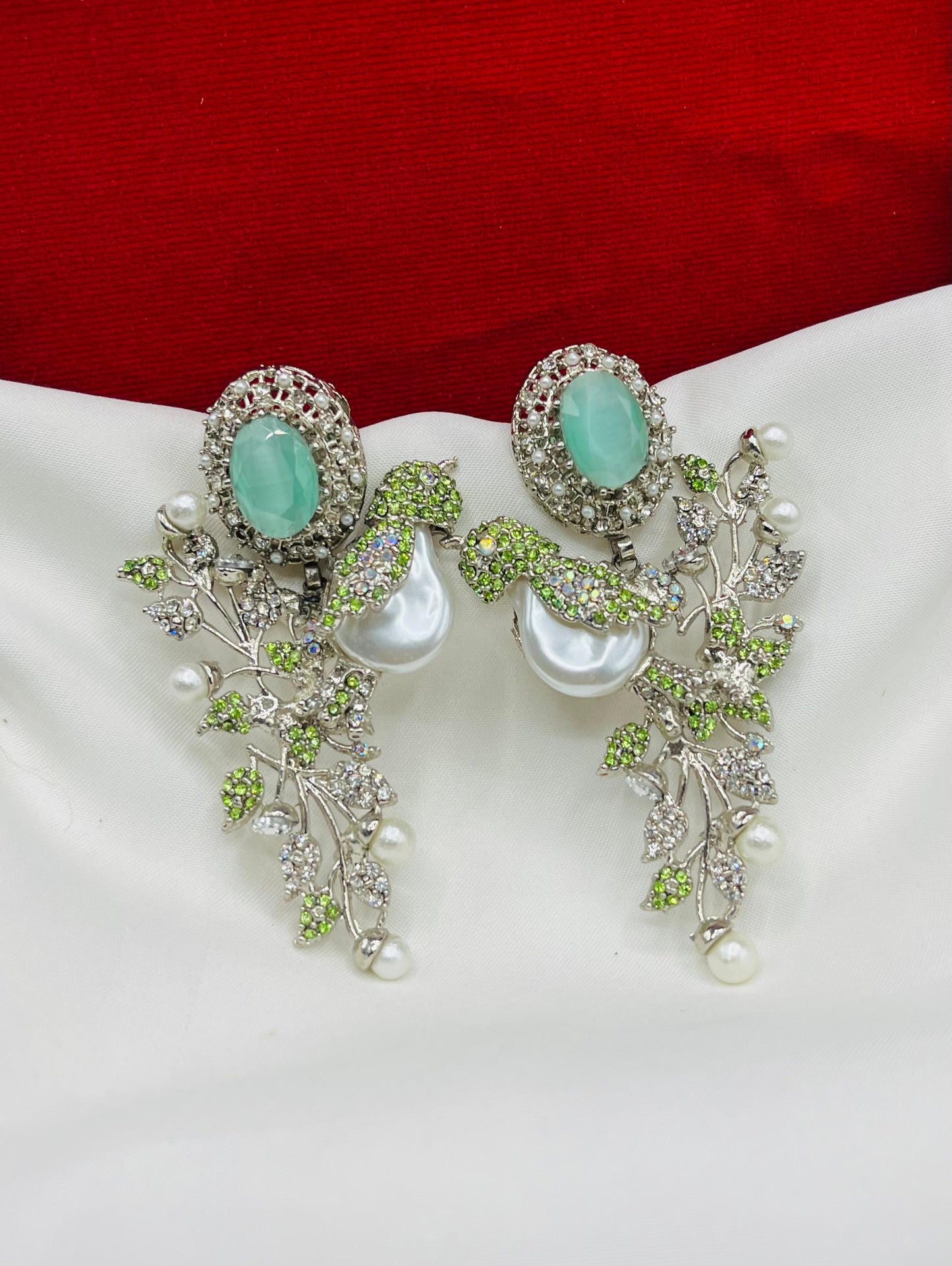 Beautiful Bird Earrings ( Golden & Silver base )