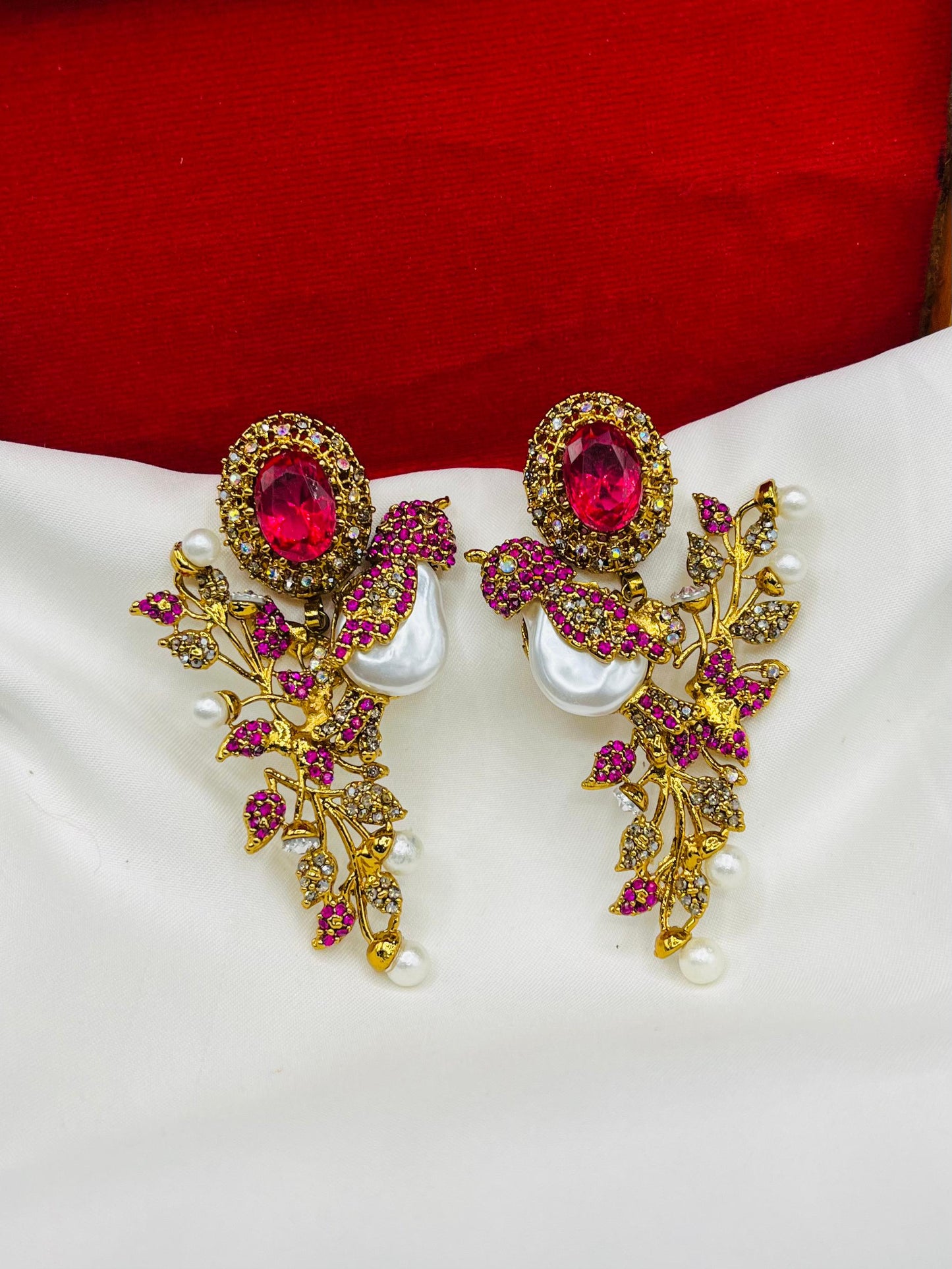 Beautiful Bird Earrings ( Golden & Silver base )