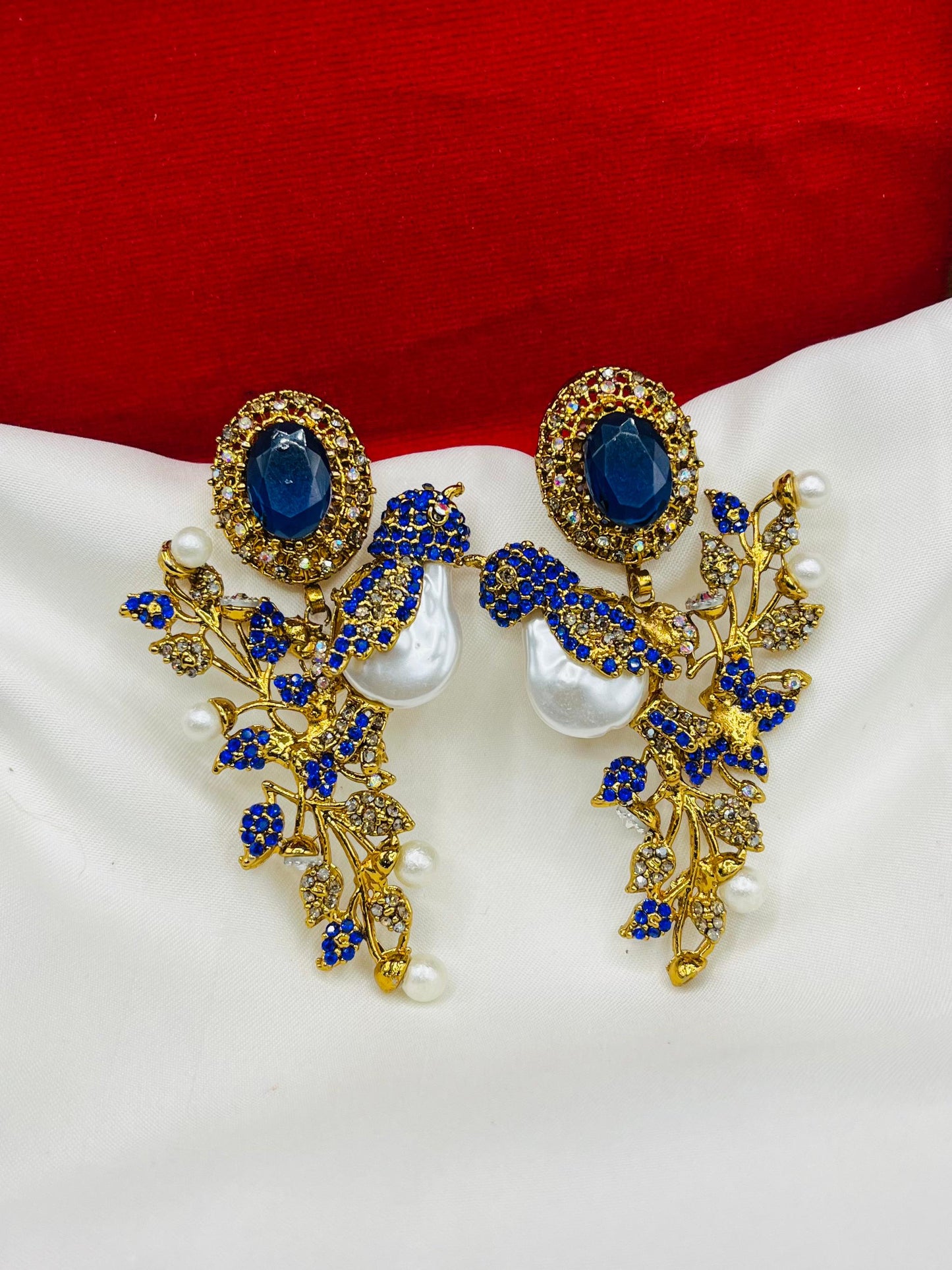 Beautiful Bird Earrings ( Golden & Silver base )