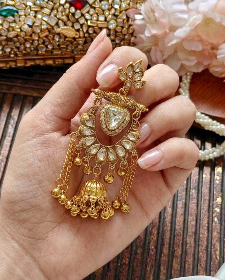 Beautiful Imported  Dabbi Kundan kashmiri Earing