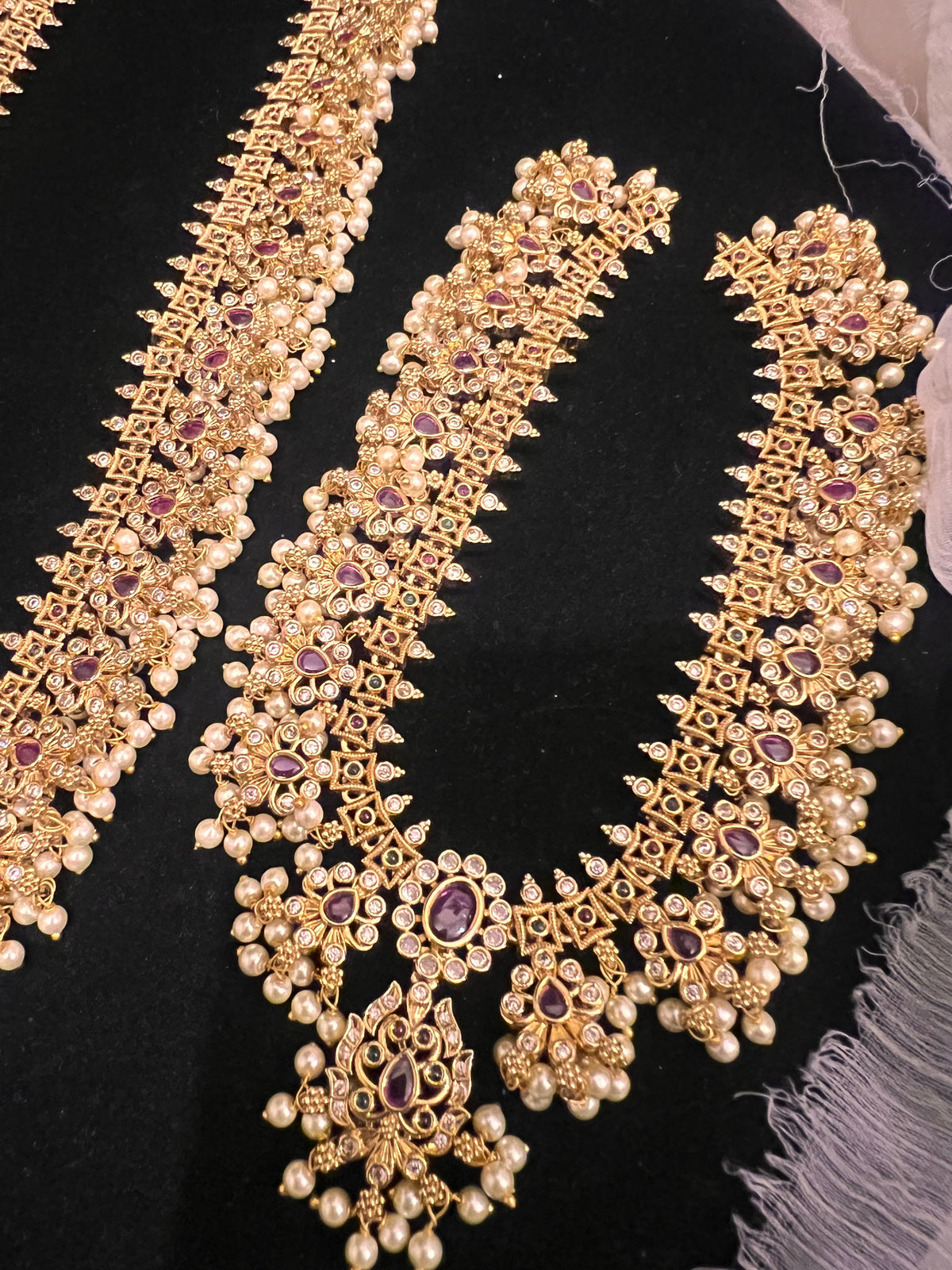 Double mala necklace haar