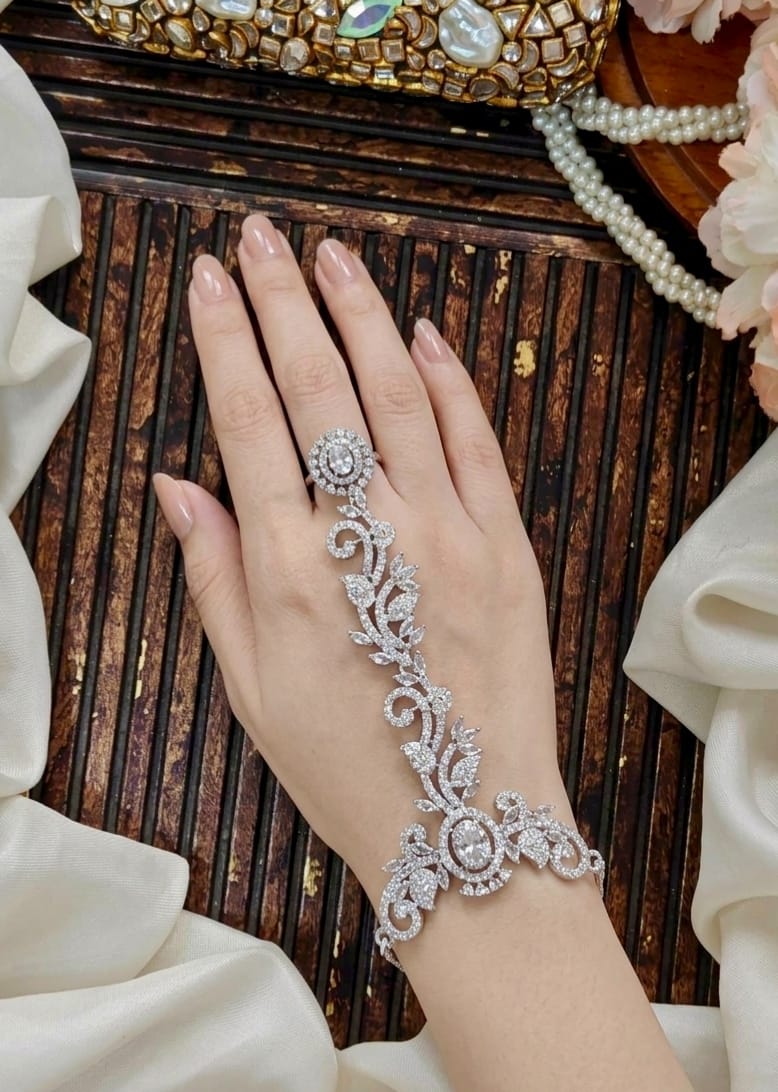 Beautiful Trendi Imported A.D zarcon Anja Bracelet Adjustable chain