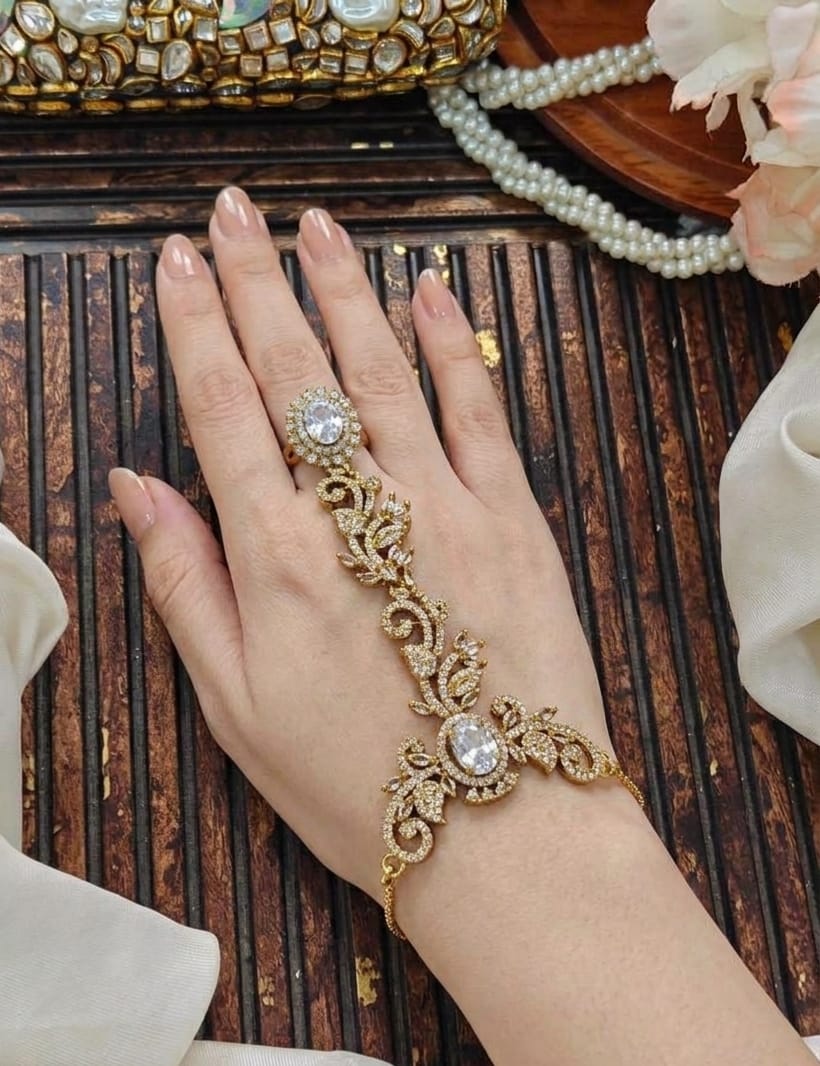 Beautiful Trendi Imported A.D zarcon Anja Bracelet Adjustable chain
