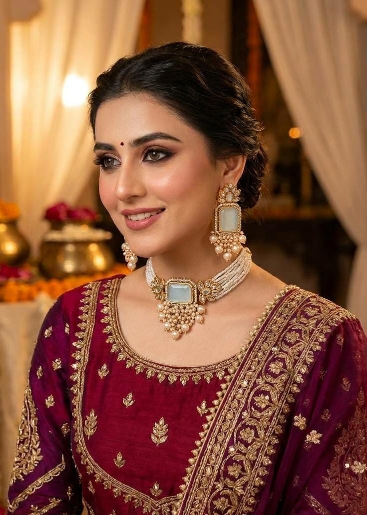 Beautiful Zarqoon stone Egyption style  Trendi Choker