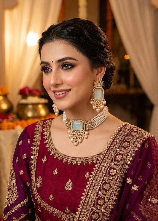 Beautiful Zarqoon stone Egyption style  Trendi Choker