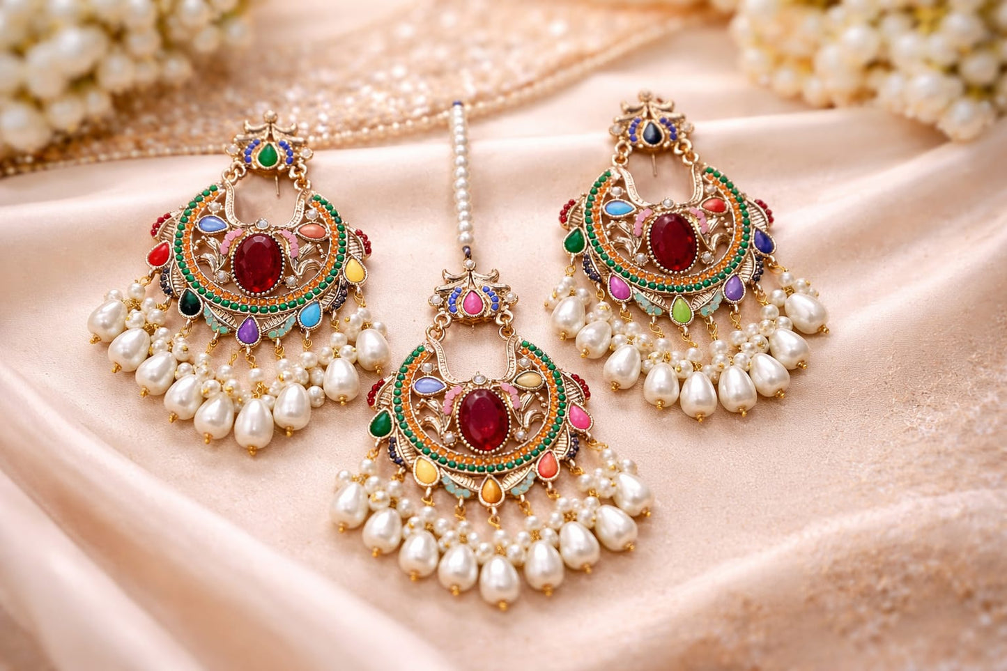 Vintage Antique Look/Style Earrings bindiya Set