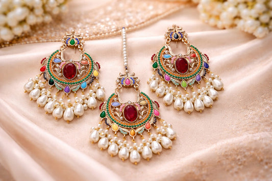 Vintage Antique Look/Style Earrings bindiya Set