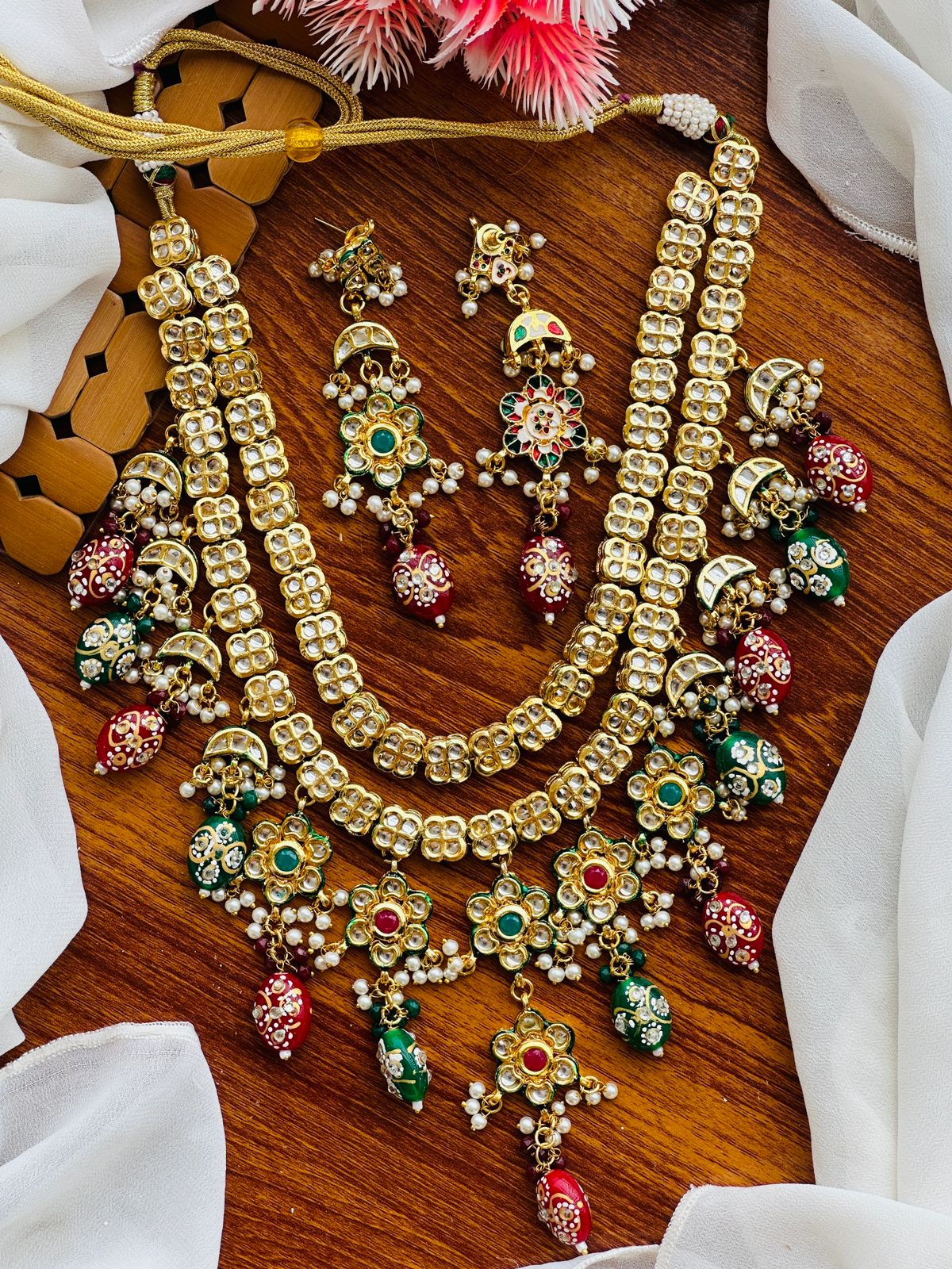 *Handmade Dabbi Kundan Back Meenakari sets*