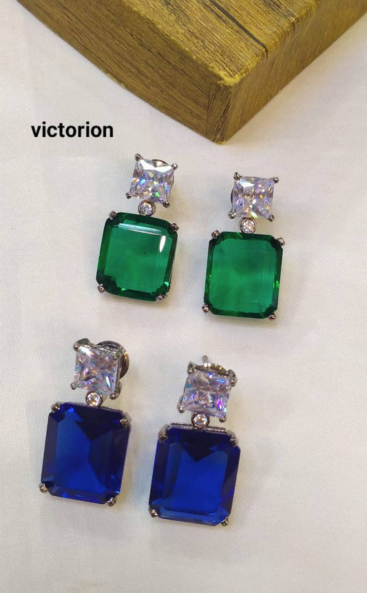 American Diamond Zircon Doublet Earrings