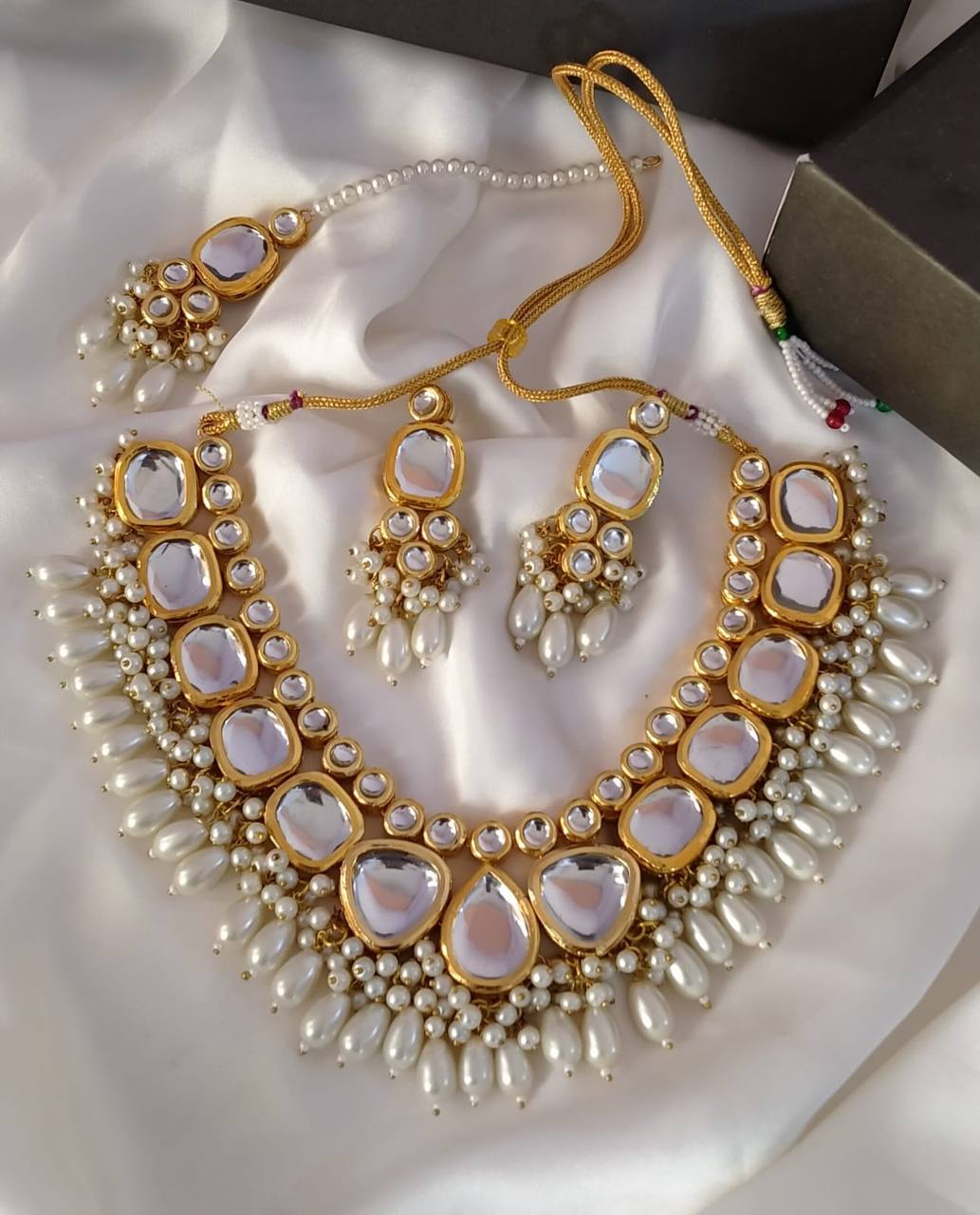 Gold Plated Necklace Set Kundan