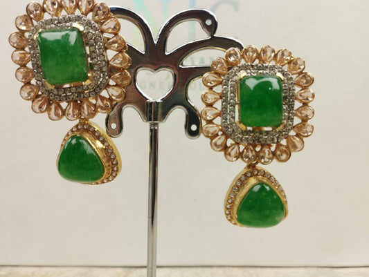 Chandi Tops Real Stones Gold Plated