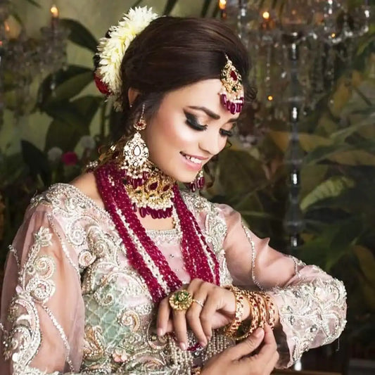 Kundan set for brides price in pakistan NJC-002