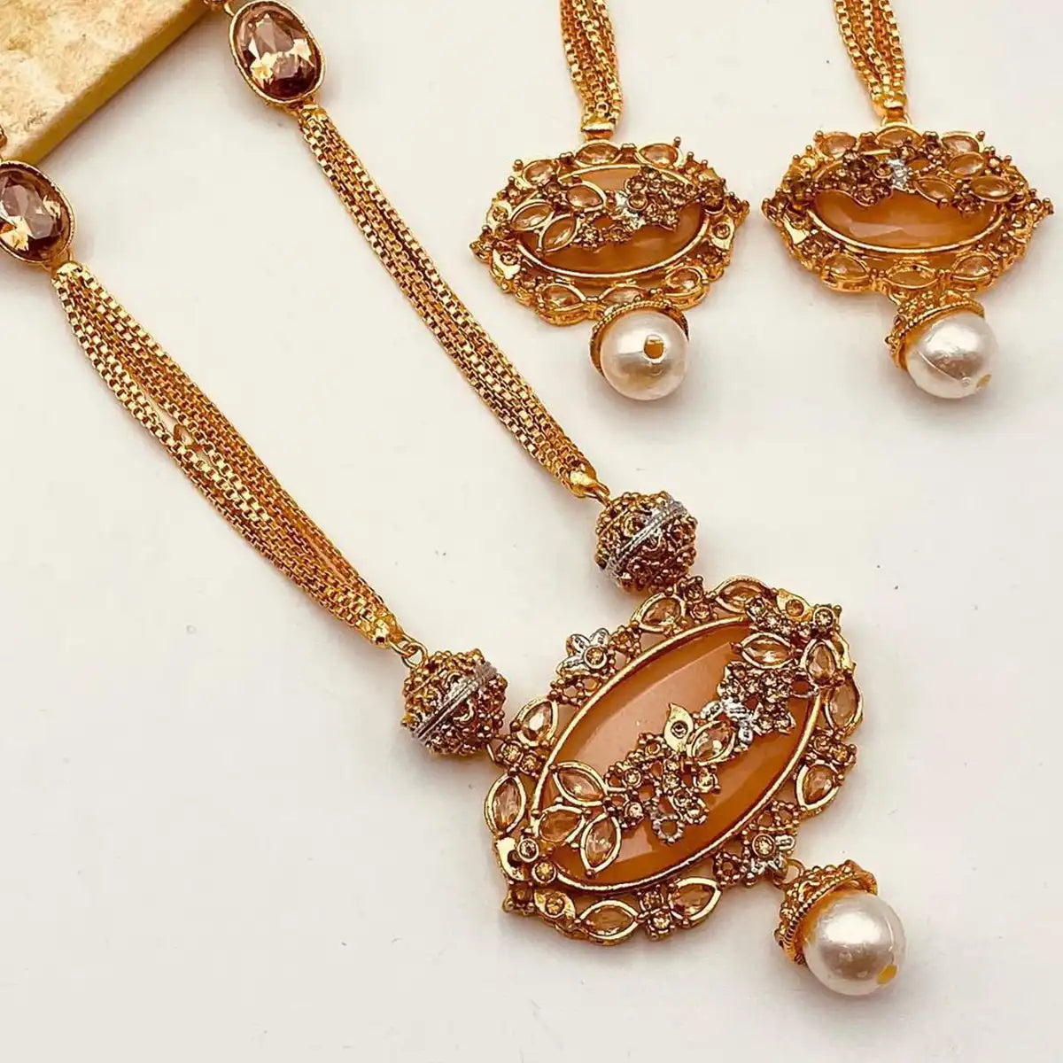 best designer jewellery in Pakistan njc-008 brown