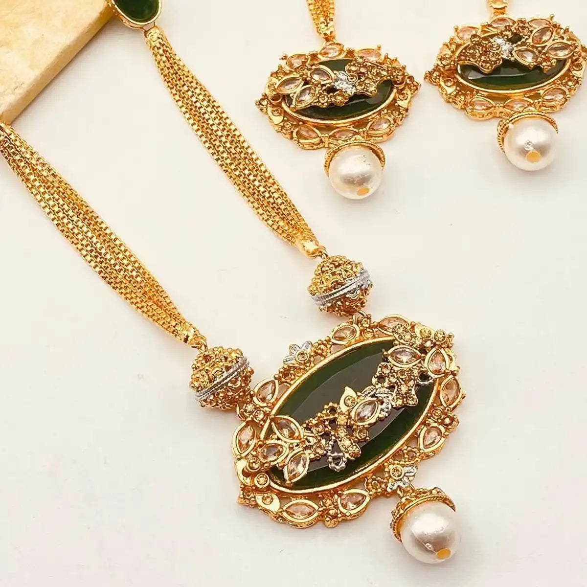 best designer jewellery in Pakistan njc-008 green