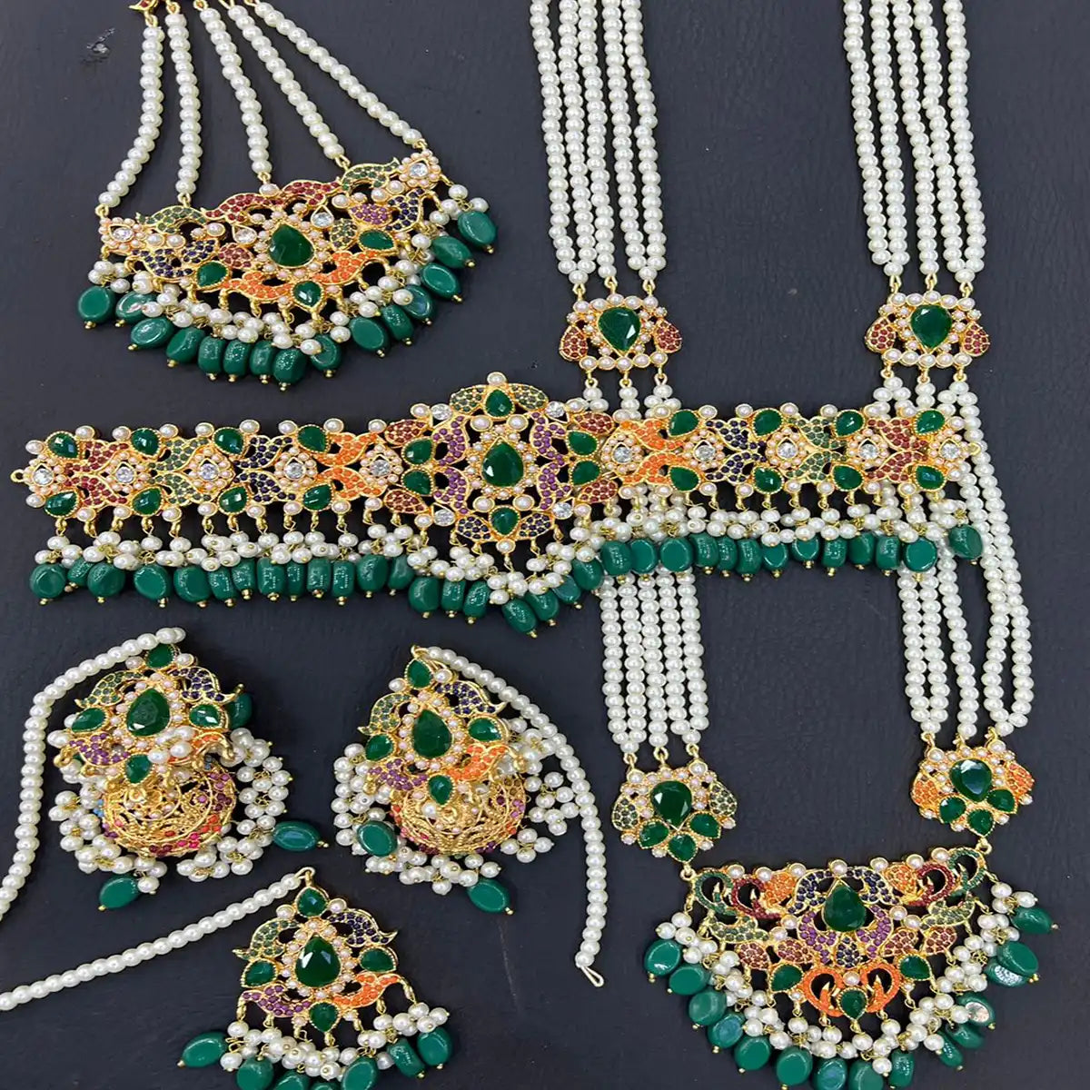 best jewellery designer in pakistan NJC-015 green